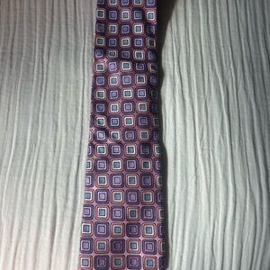 Robert Talbots Men's Pink Geometric Silk Tie